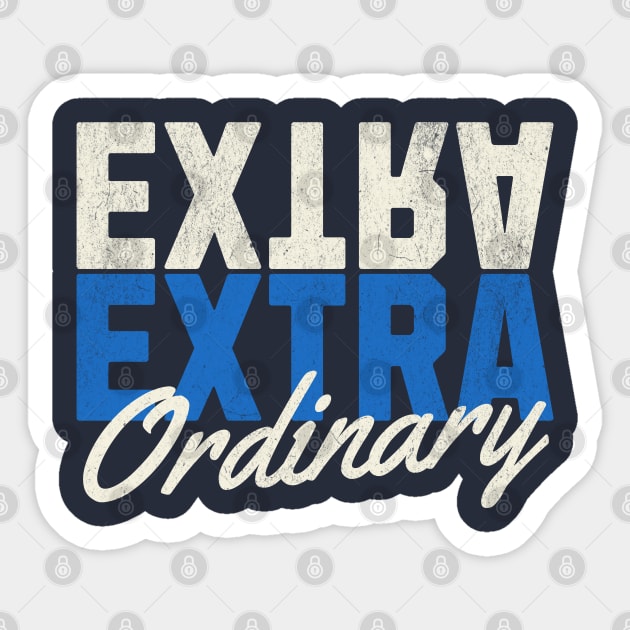 ExtraOrdinary - Cream and Blue Text Sticker by Off the Page